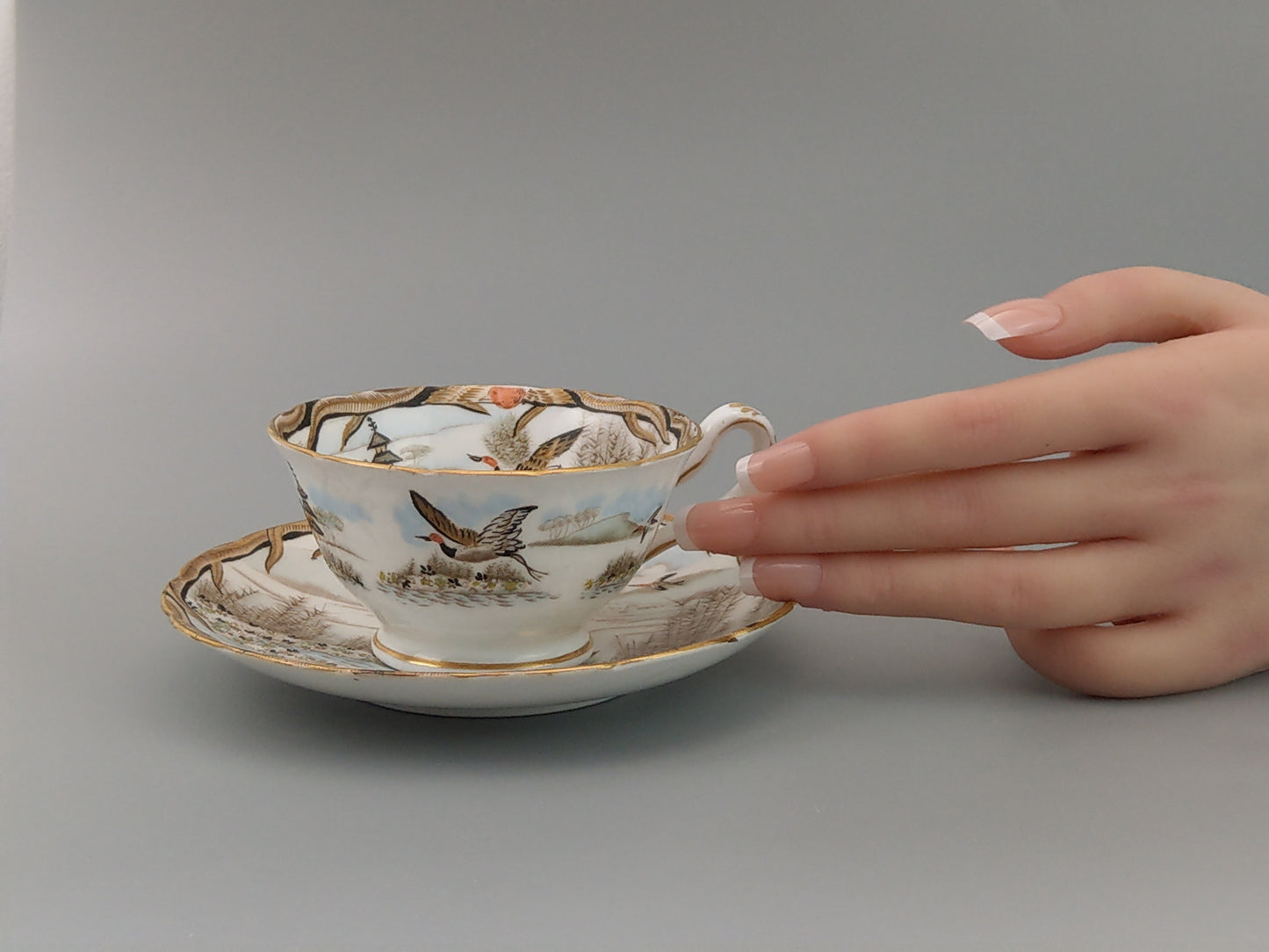 Japanese style Teacup and Saucer by Jackson and Gosling, Fenton Tokio