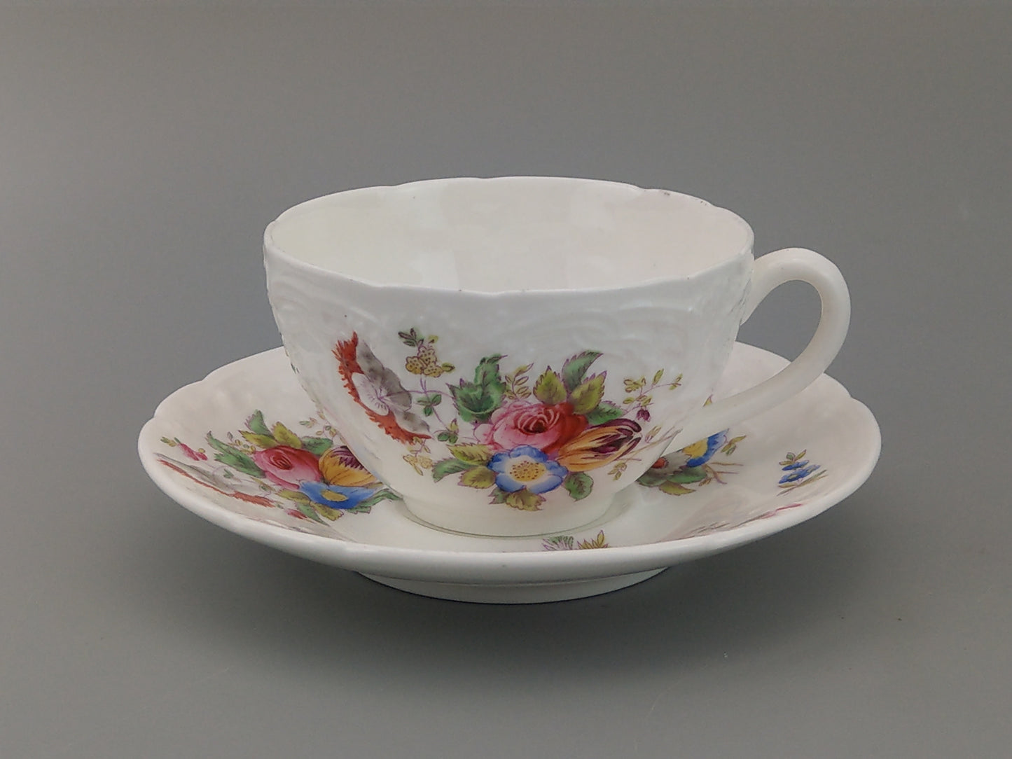 Flower sparys Teacup and Saucer Sevres Group Coalport