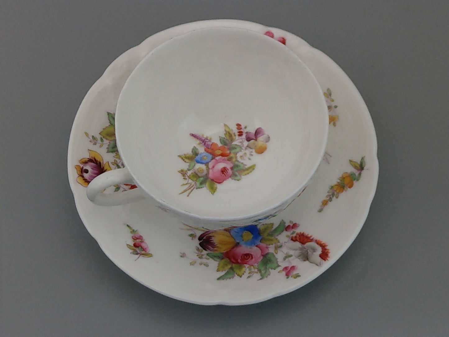 Flower sparys Teacup and Saucer Sevres Group Coalport