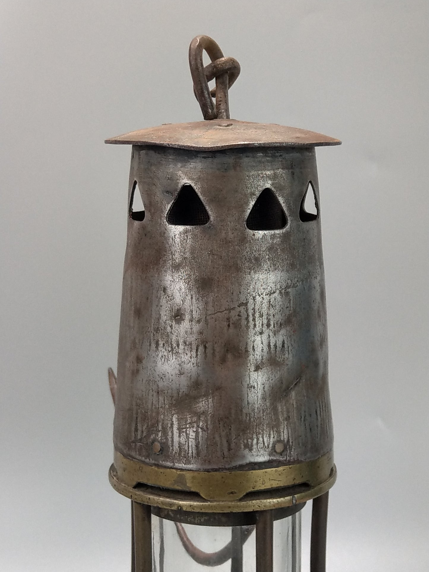 Wolf Miners Lamp Steel and Brass