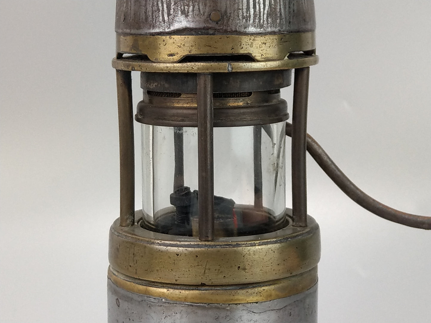 Wolf Miners Lamp Steel and Brass