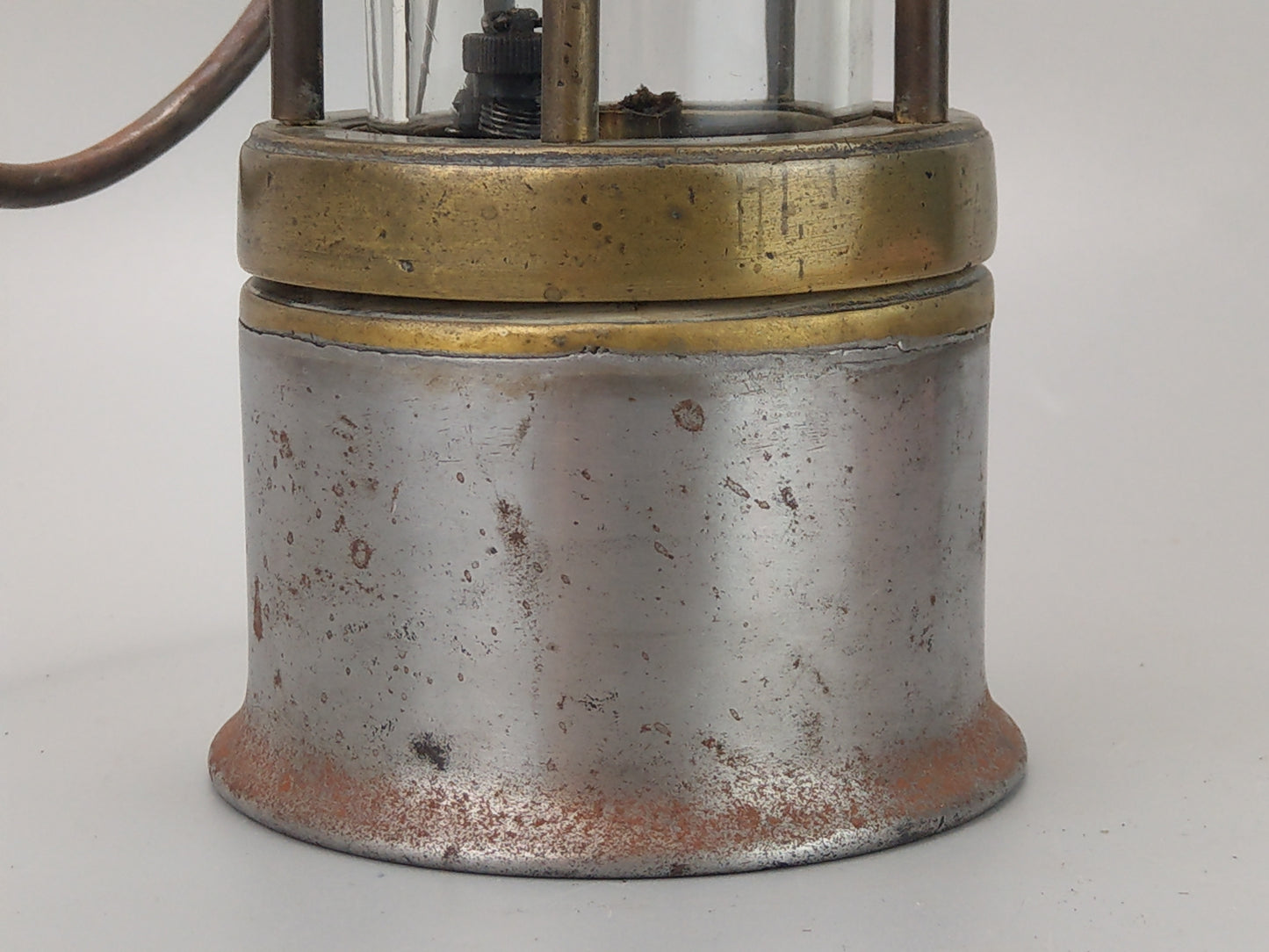 Wolf Miners Lamp Steel and Brass