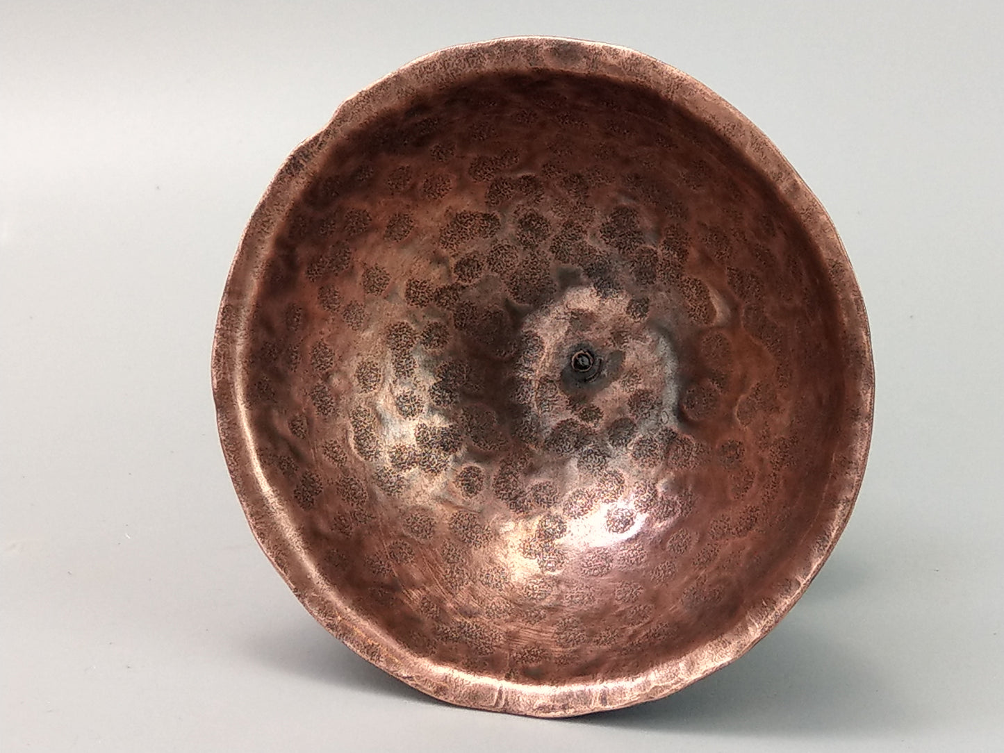 Small Arts and Crafts Hammered Copper candlestick