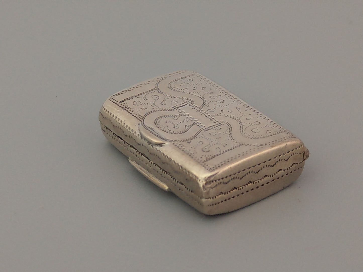 Sterling silver vinaigrette box J Wilmore Birmingham c1820