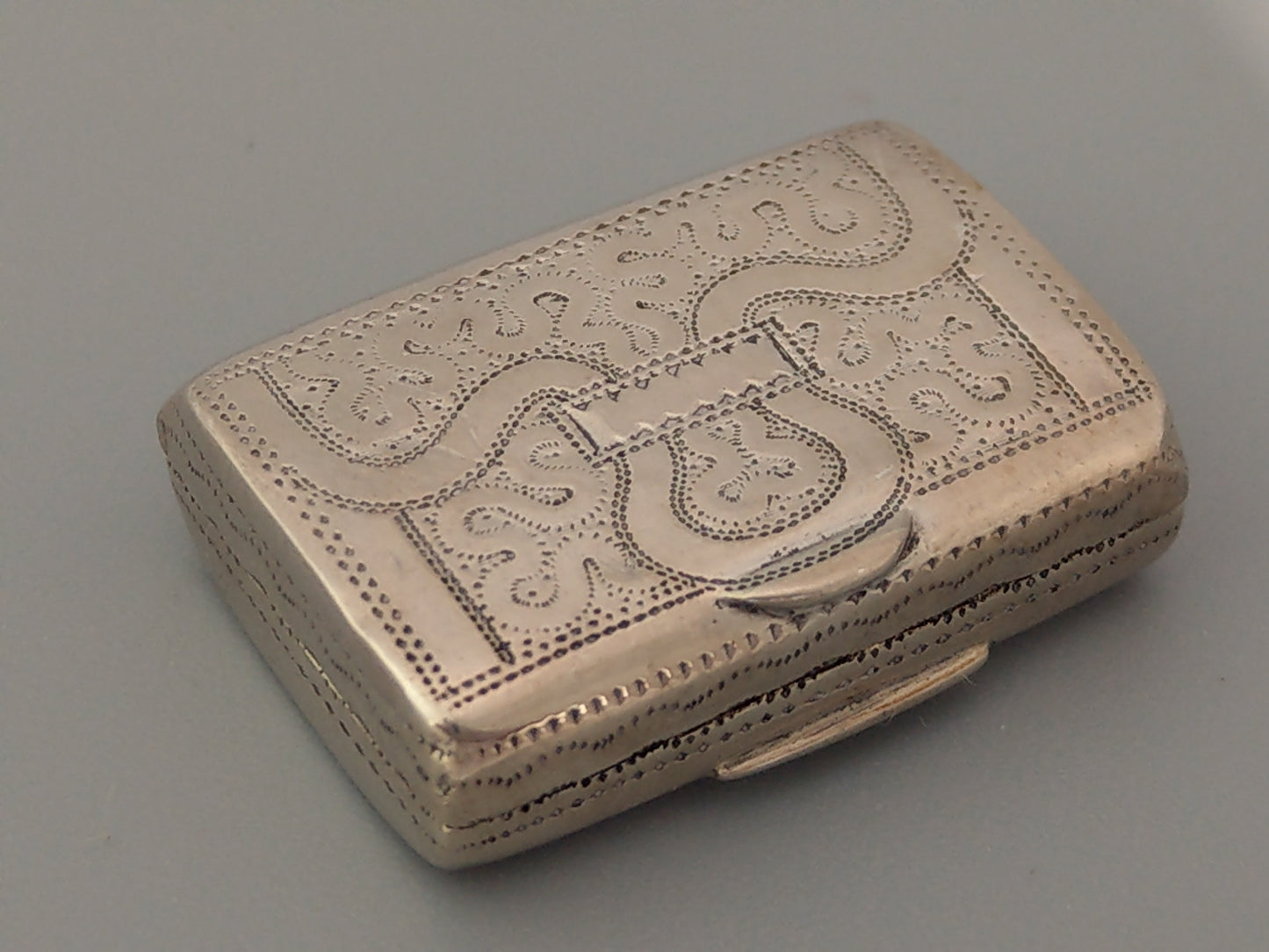 Sterling silver vinaigrette box J Wilmore Birmingham c1820