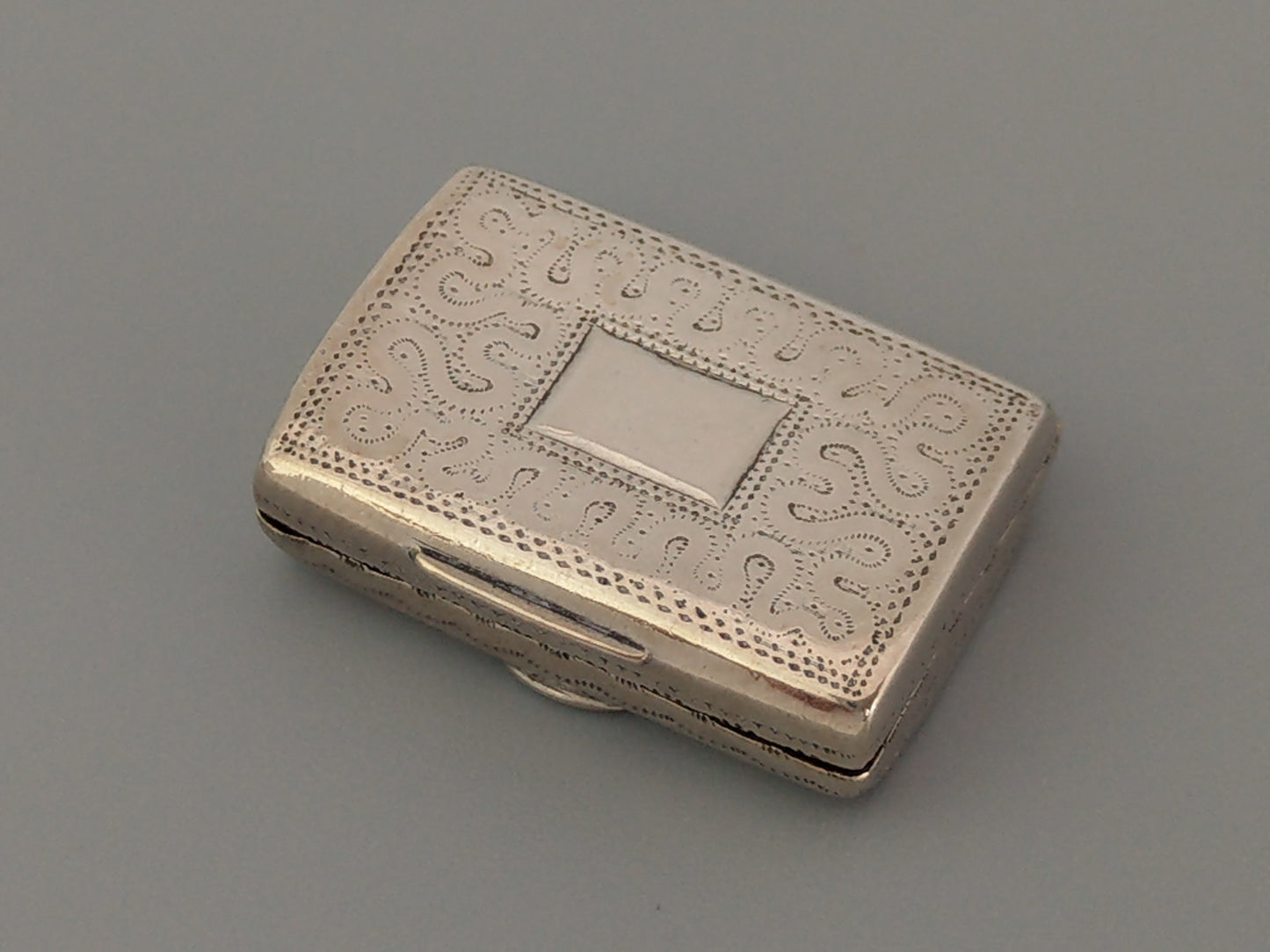 Sterling silver vinaigrette box J Wilmore Birmingham c1820