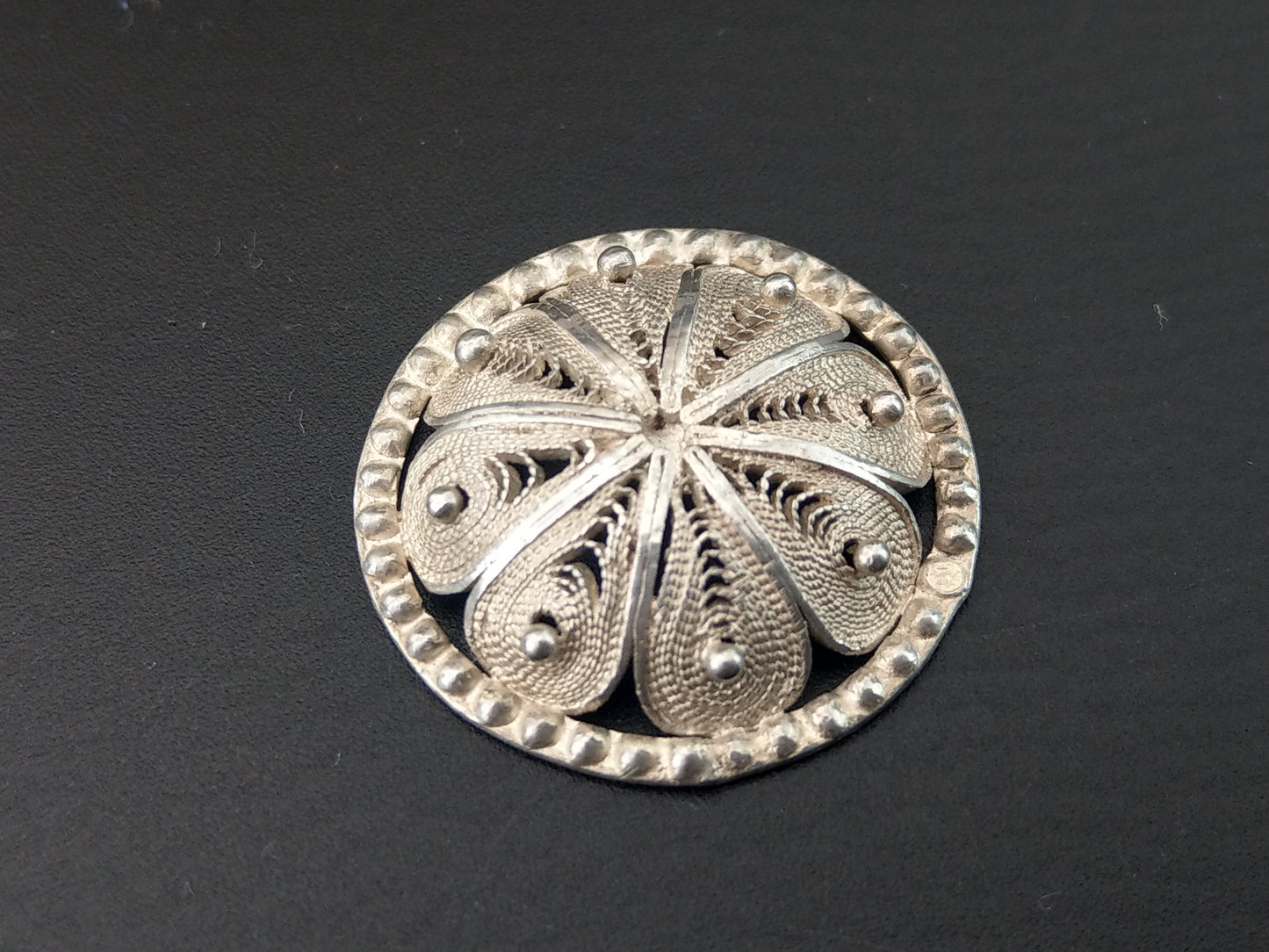 Rusian Filigree Sterling Silver Belt buckle c1900