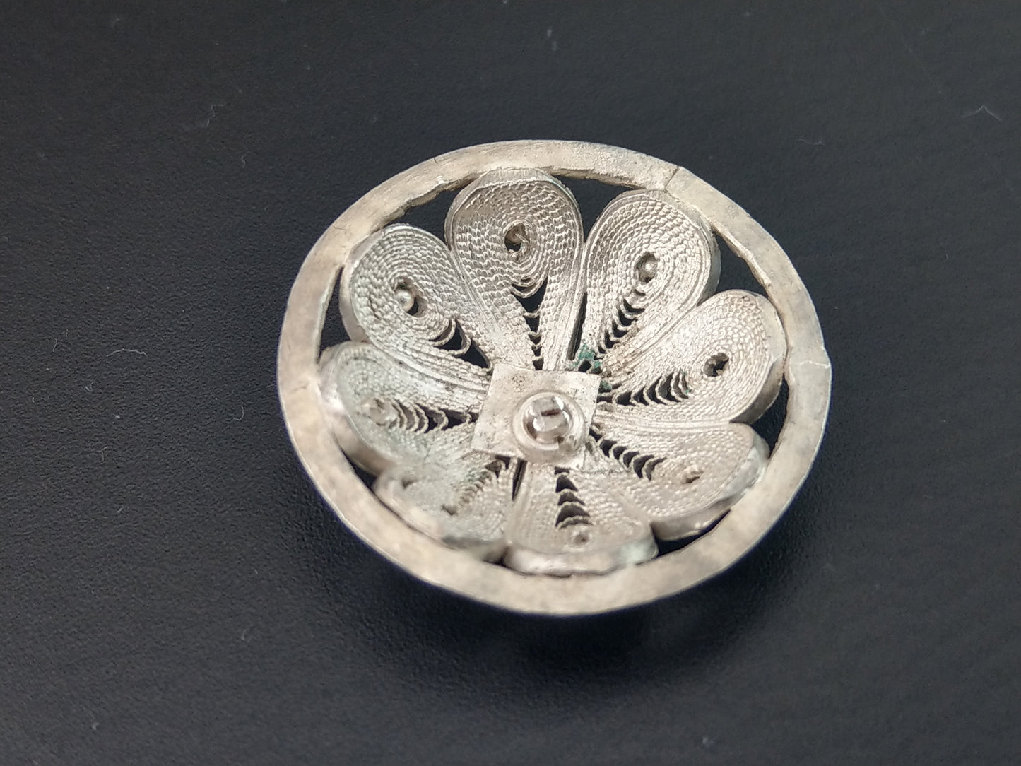 Rusian Filigree Sterling Silver Belt buckle c1900