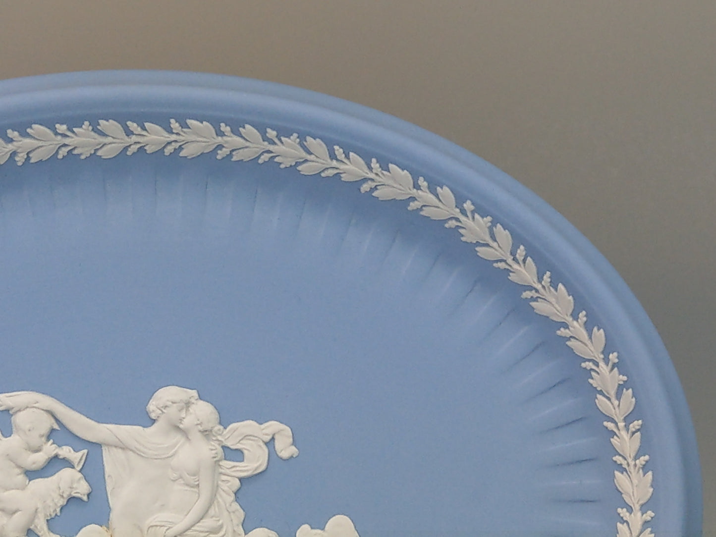 Blue Owal tray Jasperware Wedgwood Sacrifice group motif