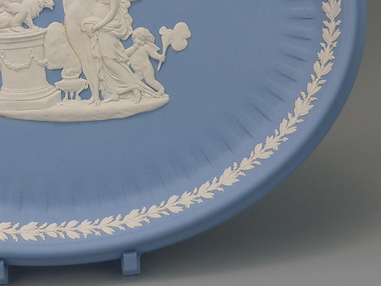 Blue Owal tray Jasperware Wedgwood Sacrifice group motif