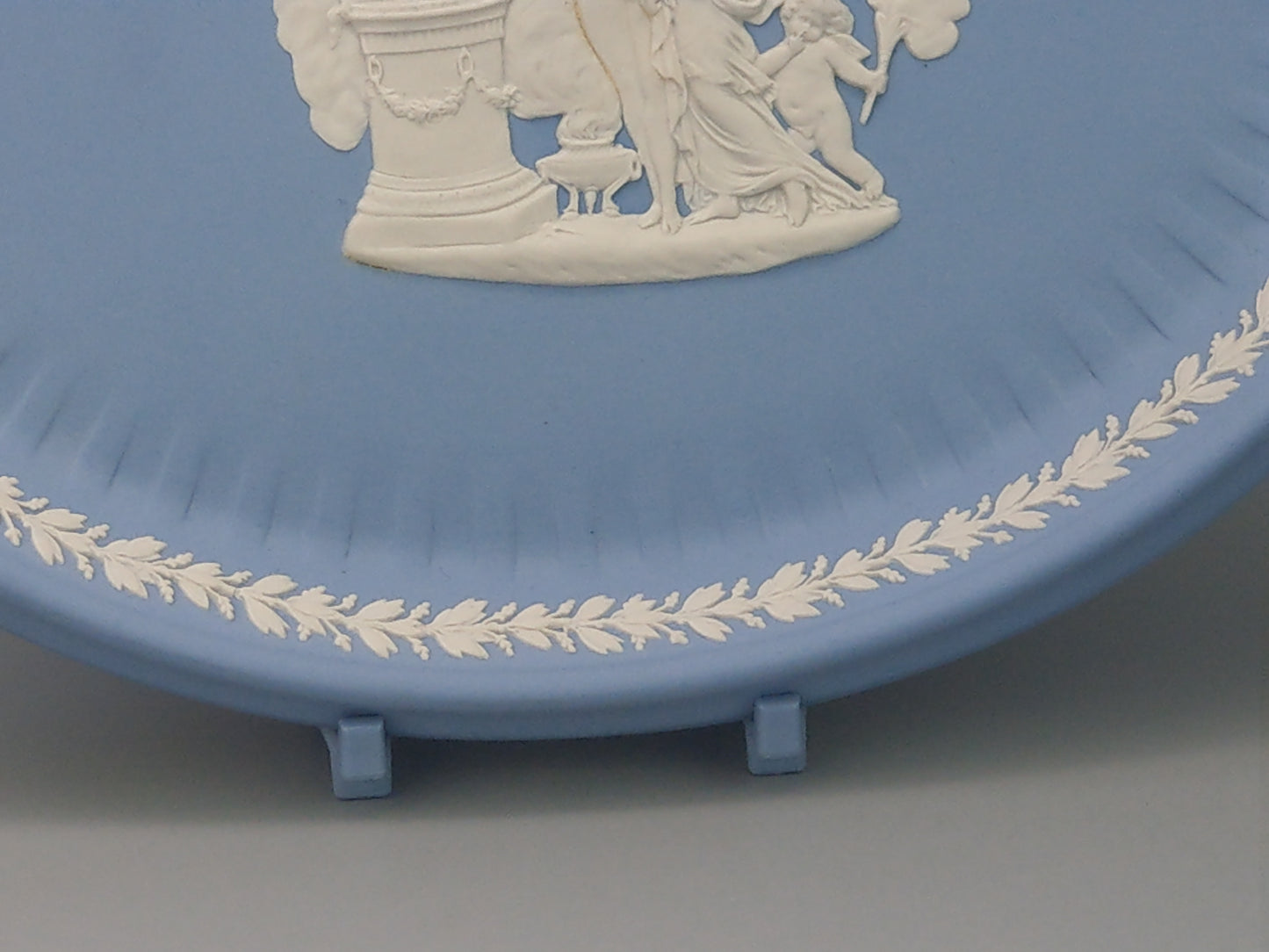 Blue Owal tray Jasperware Wedgwood Sacrifice group motif