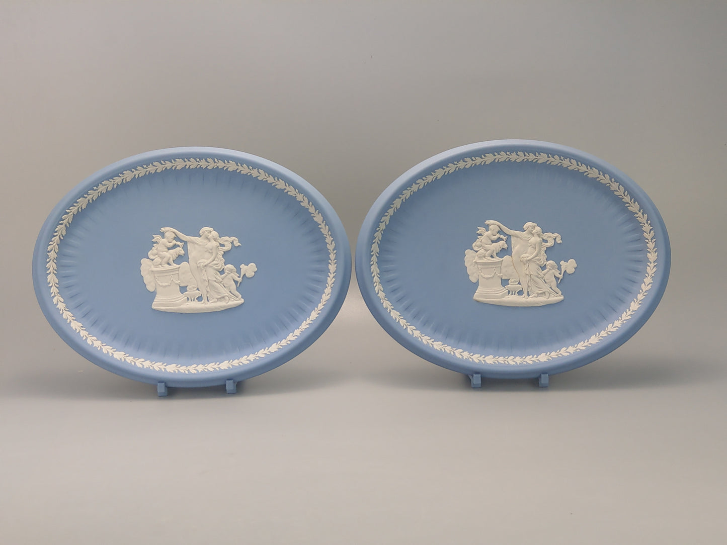 Blue Owal tray Jasperware Wedgwood Sacrifice group motif