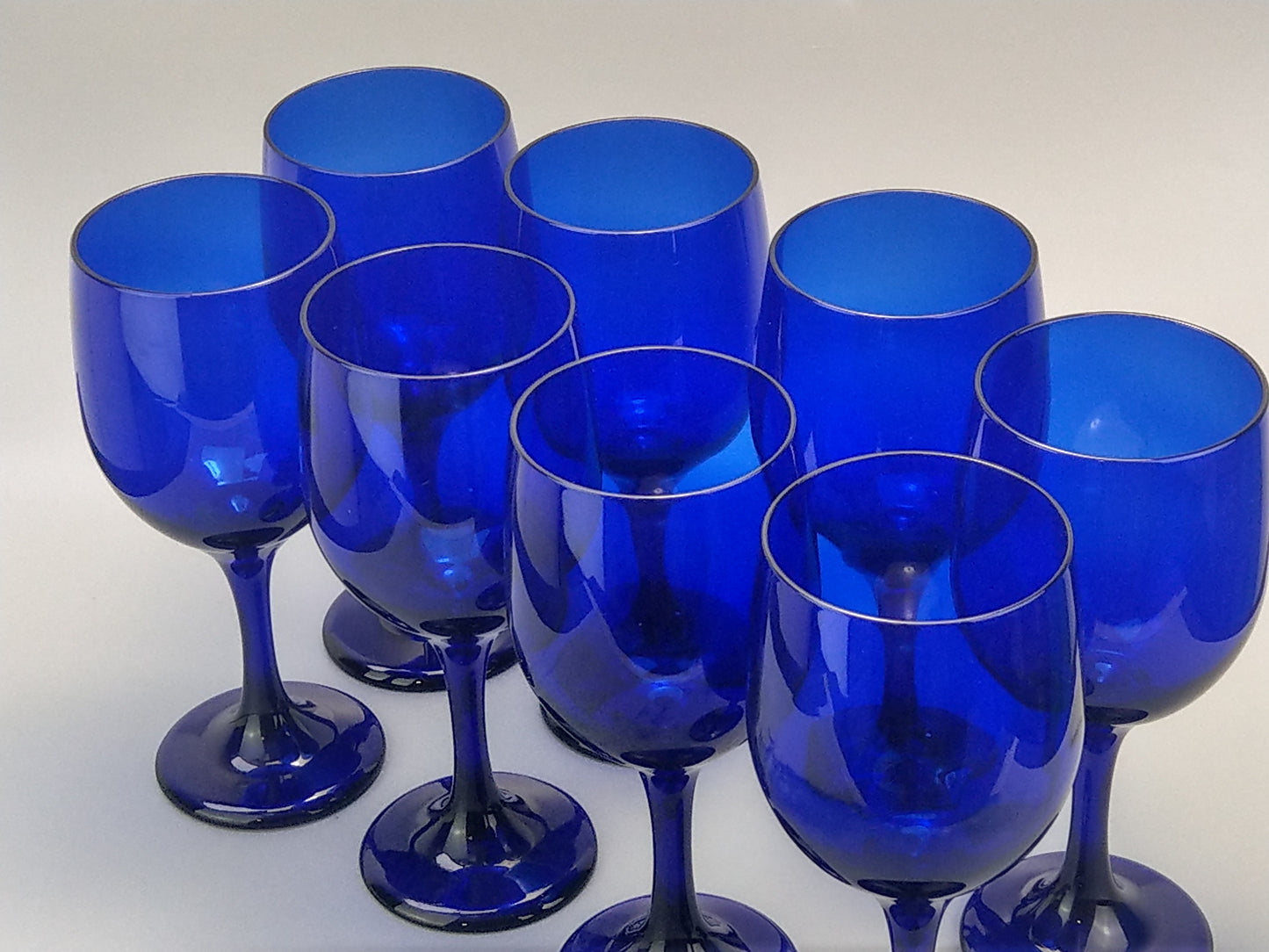 Vintage Cobalt Blue wine Glasses Set of 8 by Libbey