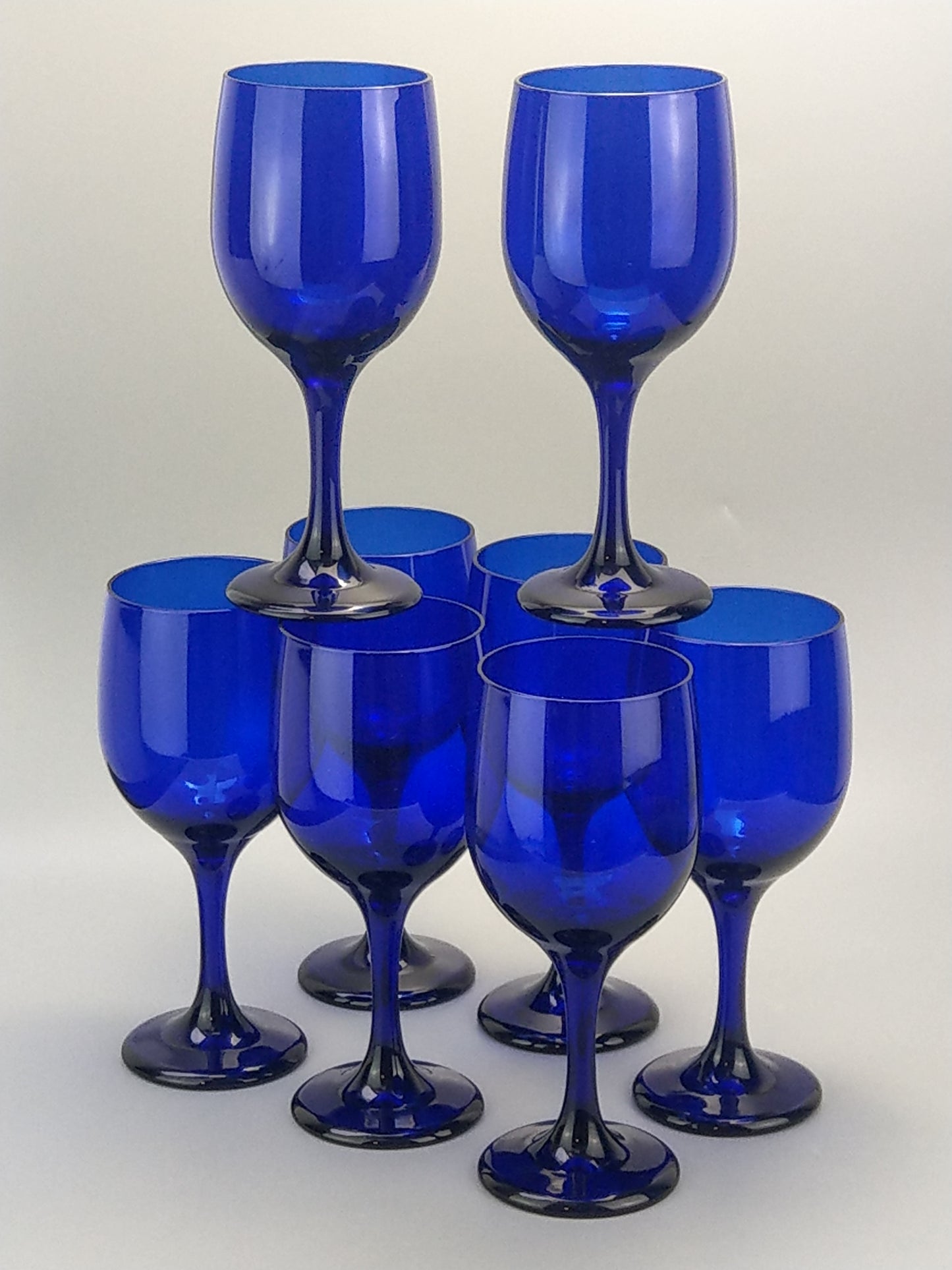 Vintage Cobalt Blue wine Glasses Set of 8 by Libbey