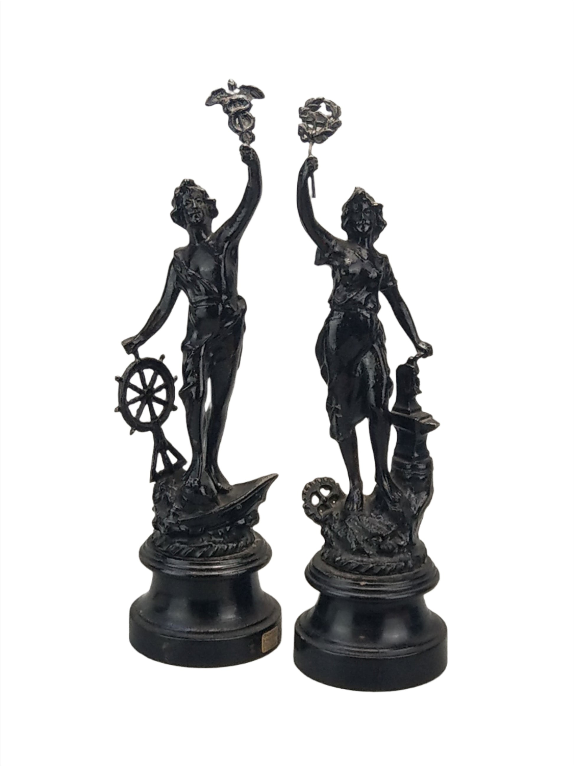 French Revolution, spelter figures, Commerce Industry, French figure, Commerce figure, Industry figure, industry revolution, revolution girl,