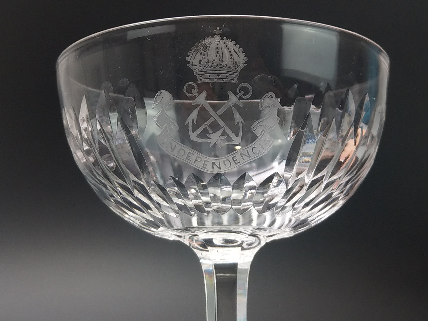 British Royal Navy Champagne Glasses HMS Neptune ex-Independencia c1870