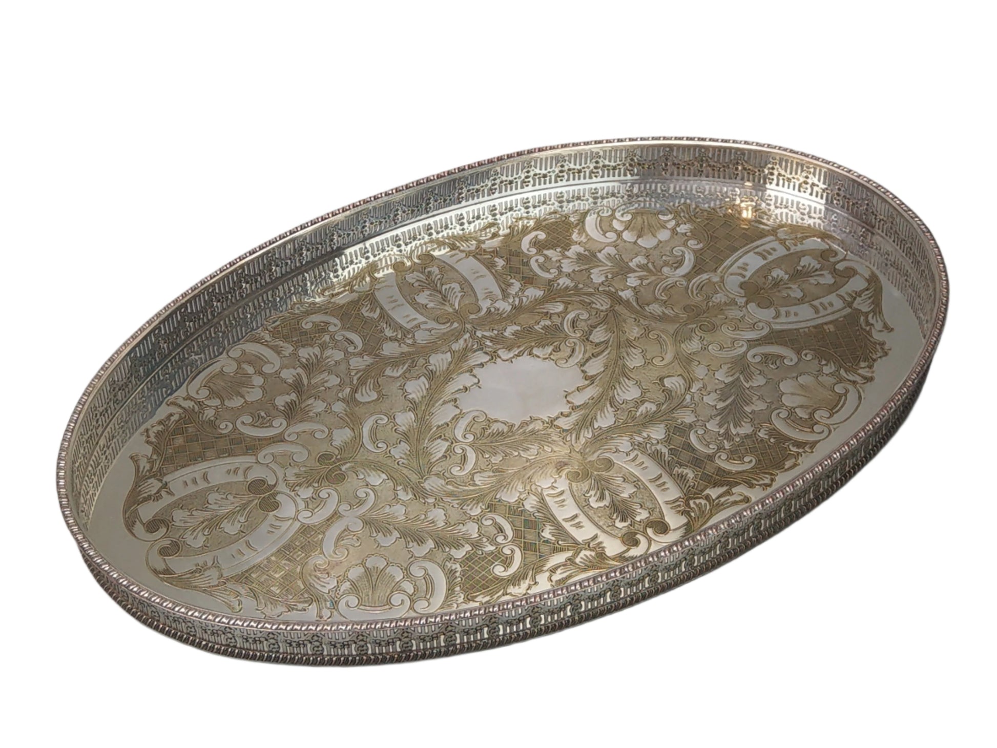 silver plated tray