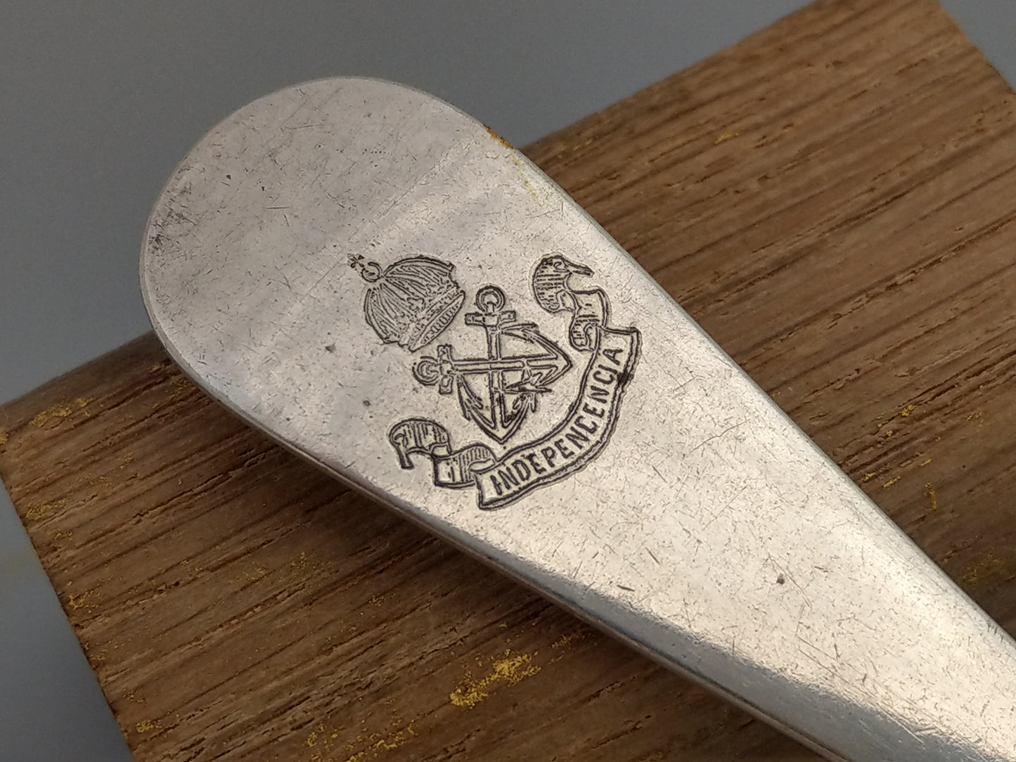 HMS Neptune ex-Independencia Spoon with Royal Navy Crest and broad arrow