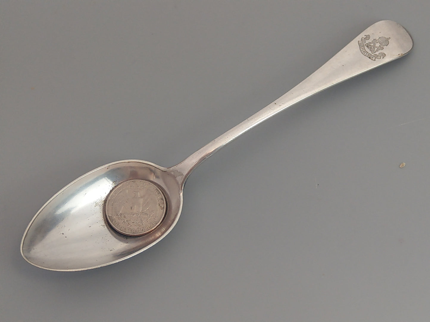 HMS Neptune ex-Independencia Spoon with Royal Navy Crest and broad arrow