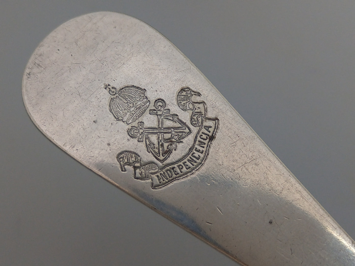 HMS Neptune ex-Independencia Spoon with Royal Navy Crest and broad arrow