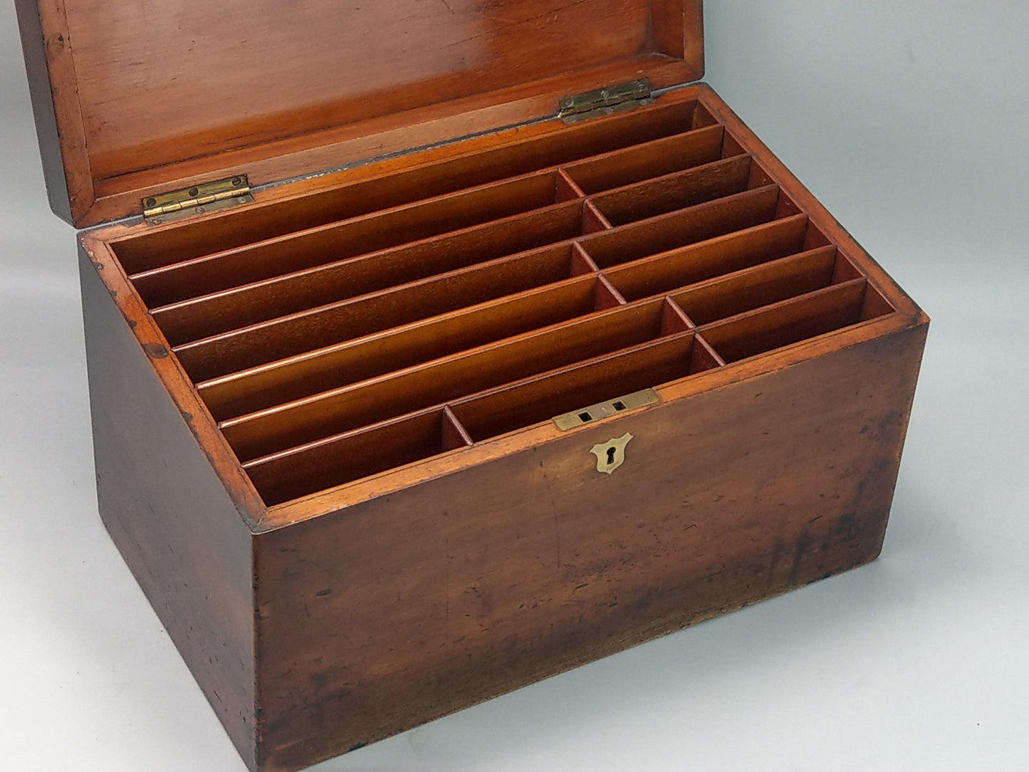 Victorian Large Stationery Box, Mahogany, Great Northern Railway, Woodhall Junction/Kirkstead Station