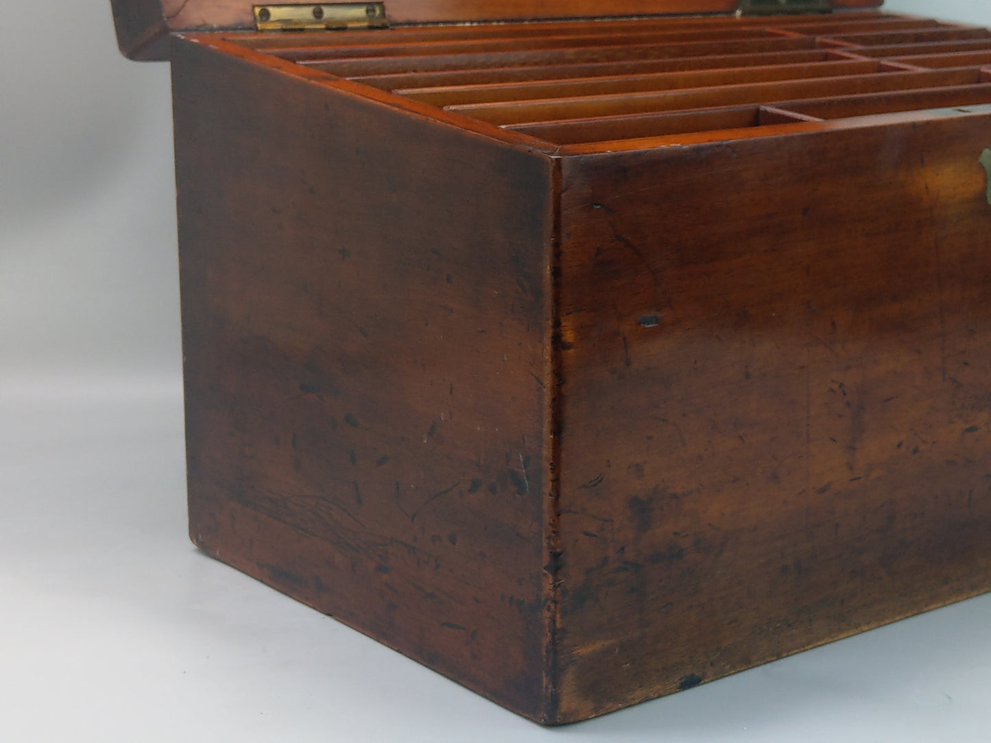 Victorian Large Stationery Box, Mahogany, Great Northern Railway, Woodhall Junction/Kirkstead Station