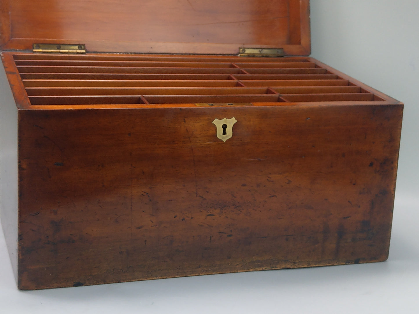 Victorian Large Stationery Box, Mahogany, Great Northern Railway, Woodhall Junction/Kirkstead Station