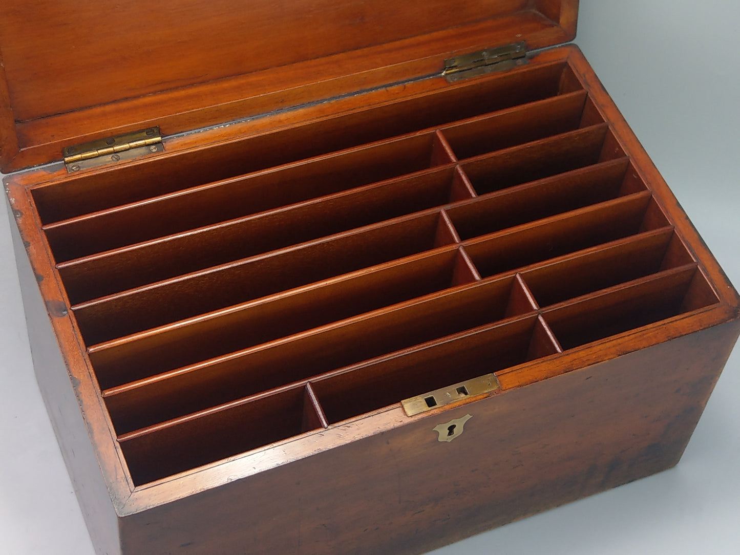 Victorian Large Stationery Box, Mahogany, Great Northern Railway, Woodhall Junction/Kirkstead Station