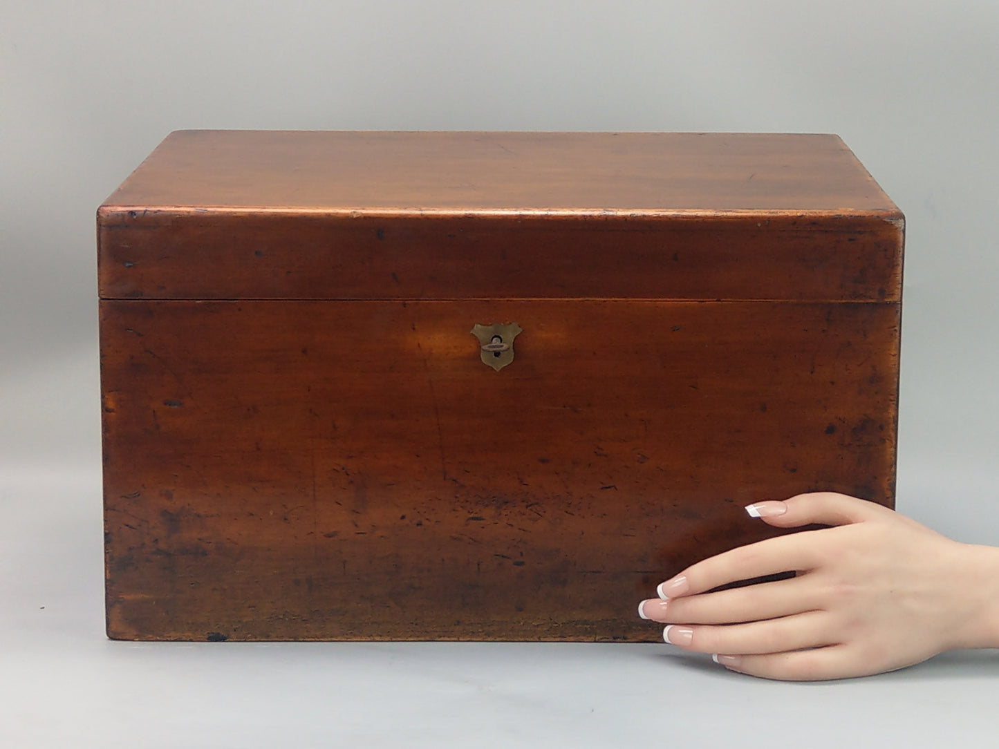 Victorian Large Stationery Box, Mahogany, Great Northern Railway, Woodhall Junction/Kirkstead Station