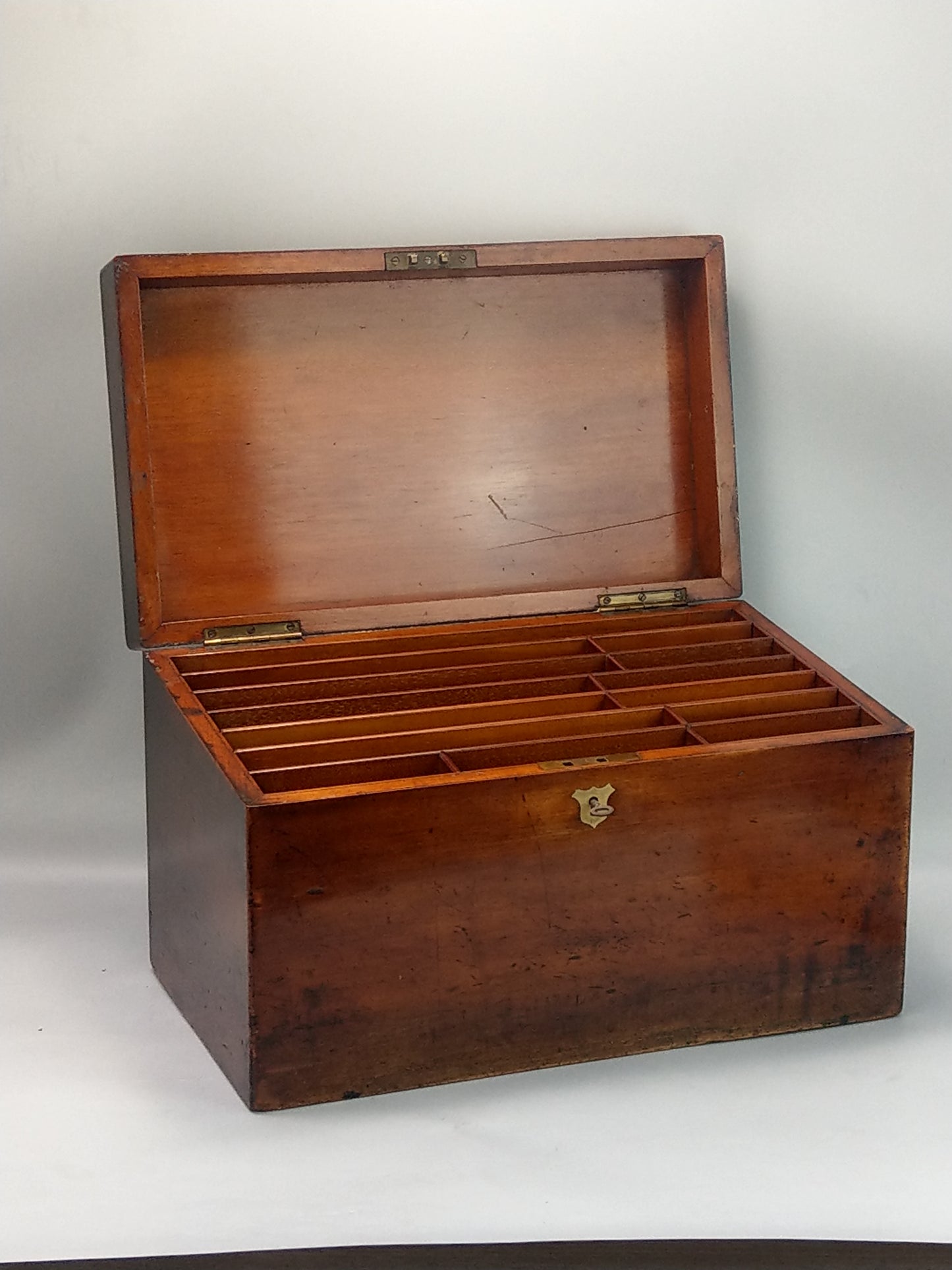 Victorian Large Stationery Box, Mahogany, Great Northern Railway, Woodhall Junction/Kirkstead Station