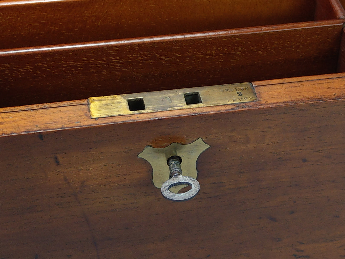 Victorian Large Stationery Box, Mahogany, Great Northern Railway, Woodhall Junction/Kirkstead Station