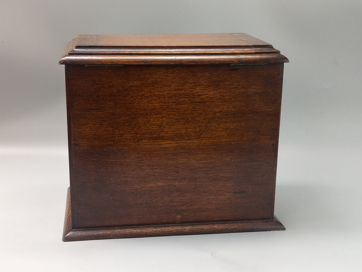 Antique Desktop Oak Smoker's Compendium Cabinet