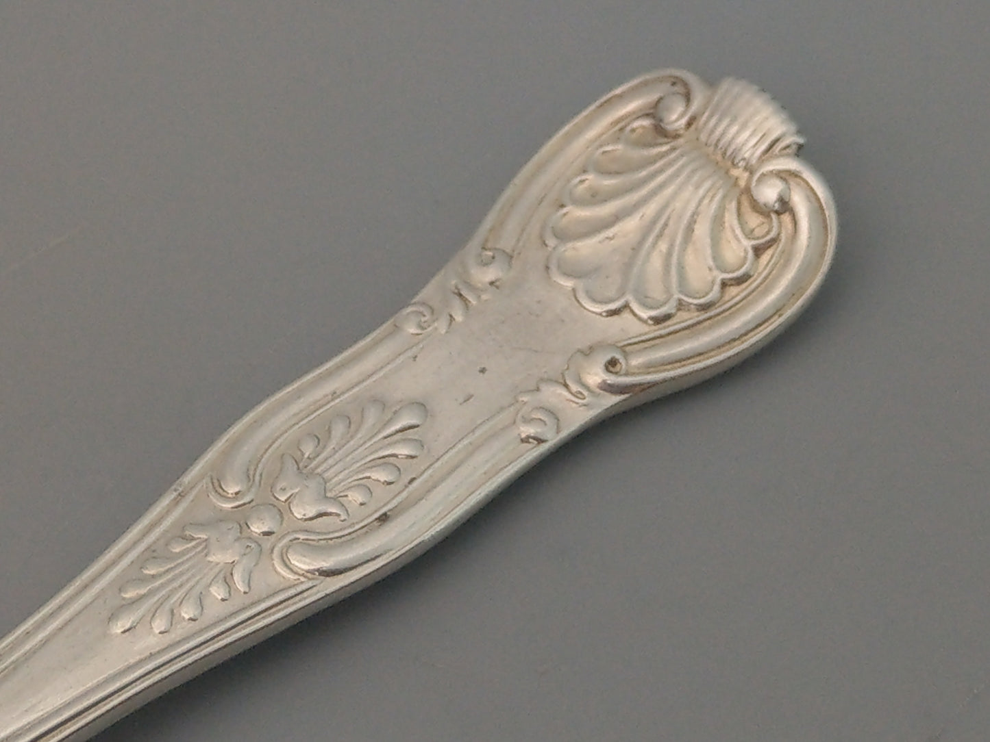 Antique Silver Fork King Pattern, George William Adams, c.1843 Engraved monogram