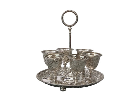 
Silver Egg Cruet stand
