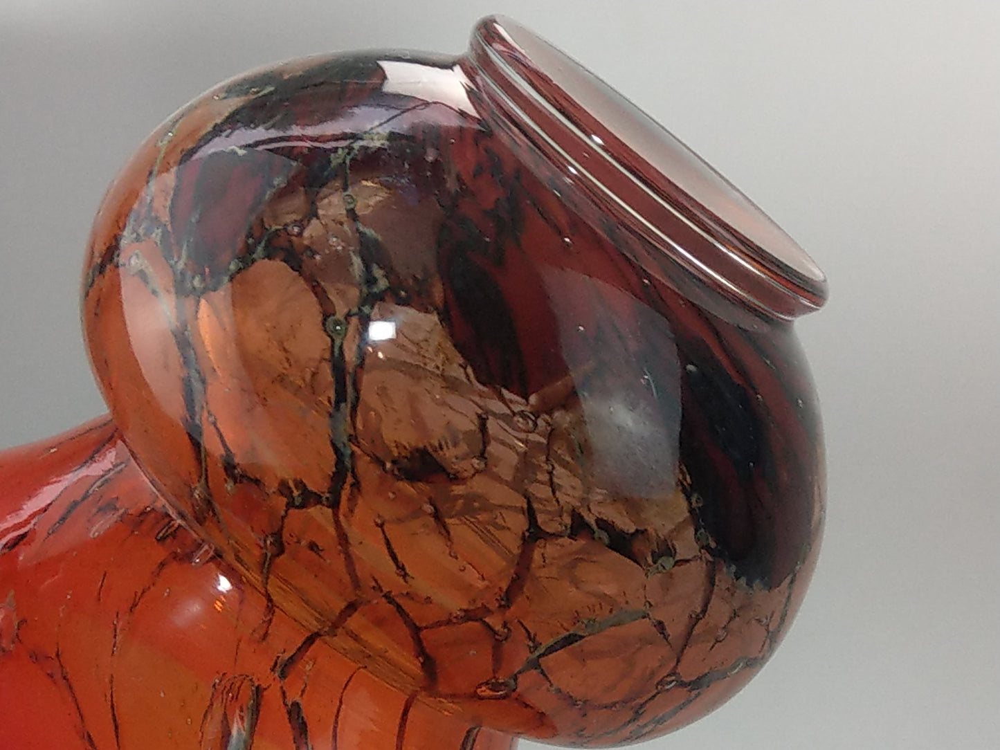 Blood Orange Small Vase WMF Ikora by Karl Wiedmann