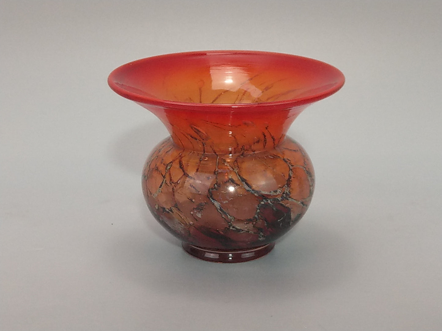 Blood Orange Small Vase WMF Ikora by Karl Wiedmann