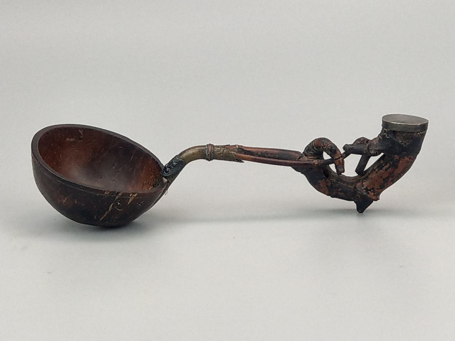 Asian Bamboo and coconut shell Ladle c1800 ceremonial opium smoking