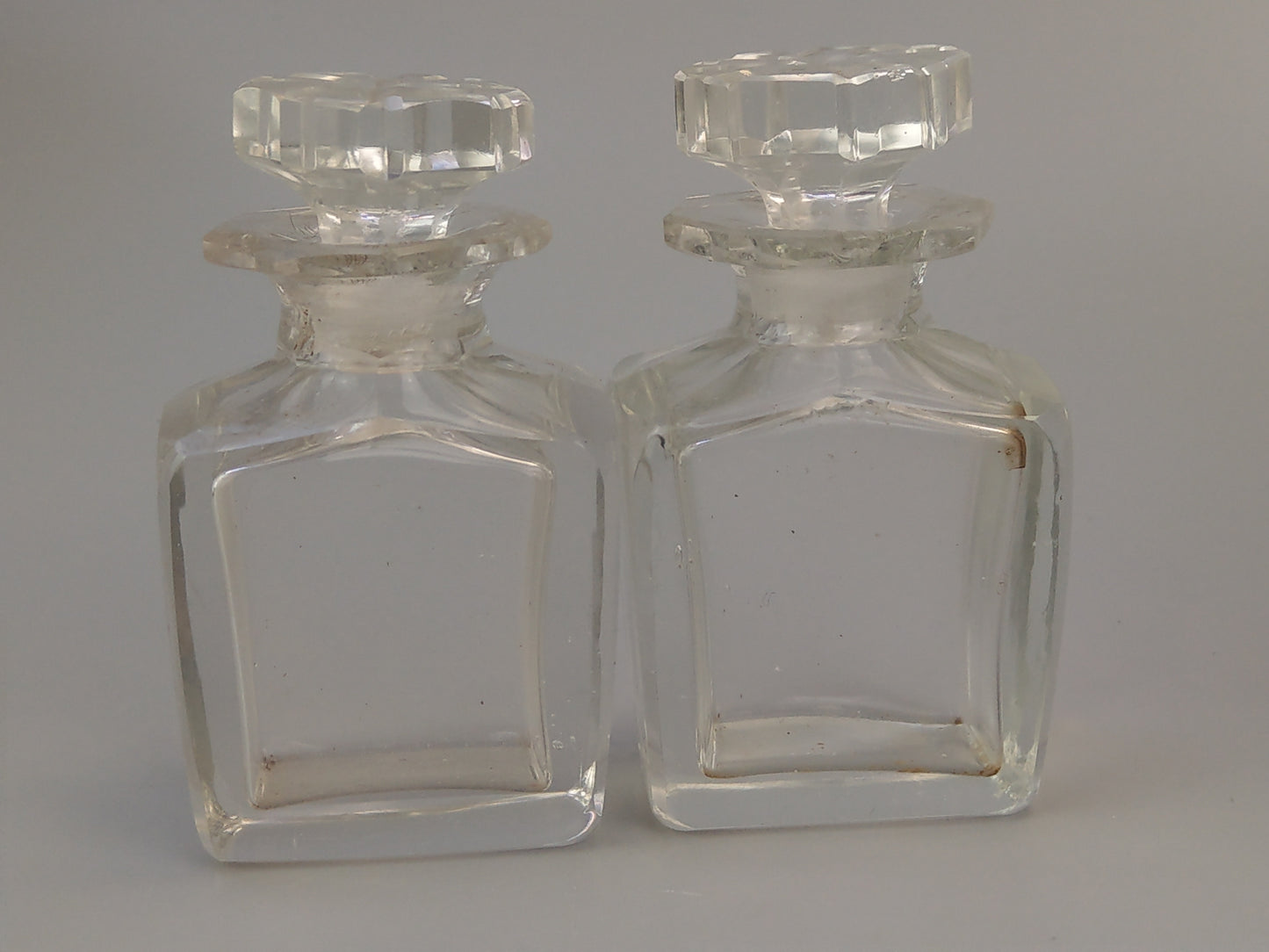 French ebony scent bottles in casket box