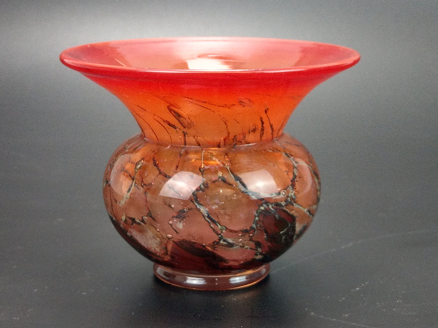 Blood Orange Small Vase WMF Ikora by Karl Wiedmann