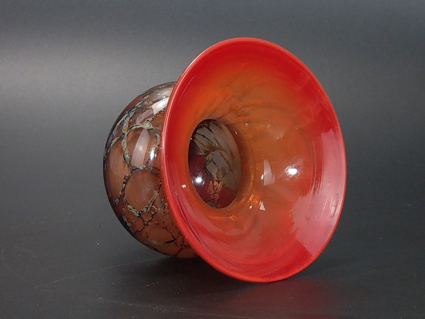 Blood Orange Small Vase WMF Ikora by Karl Wiedmann