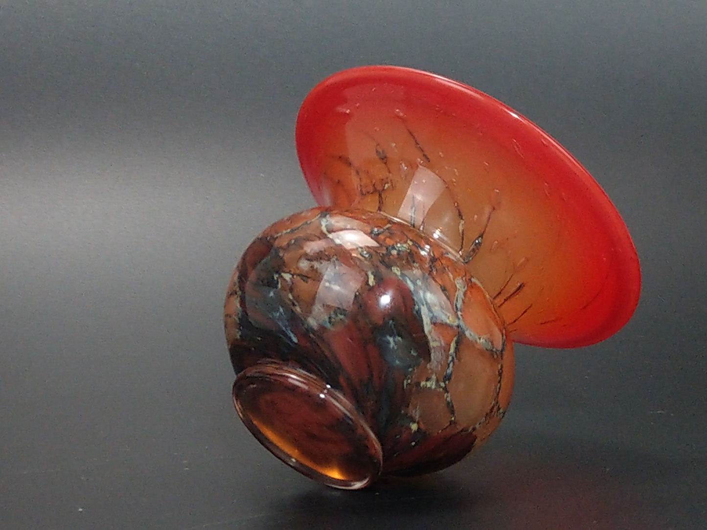 Blood Orange Small Vase WMF Ikora by Karl Wiedmann