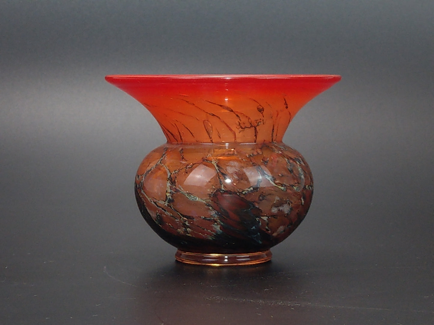 Blood Orange Small Vase WMF Ikora by Karl Wiedmann