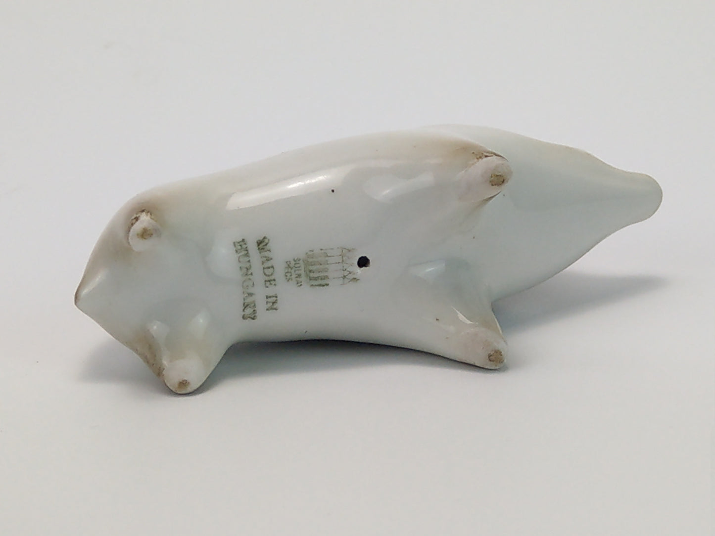 Vintage Zsolnay Porcelain Wild Boar Figurine c.1960