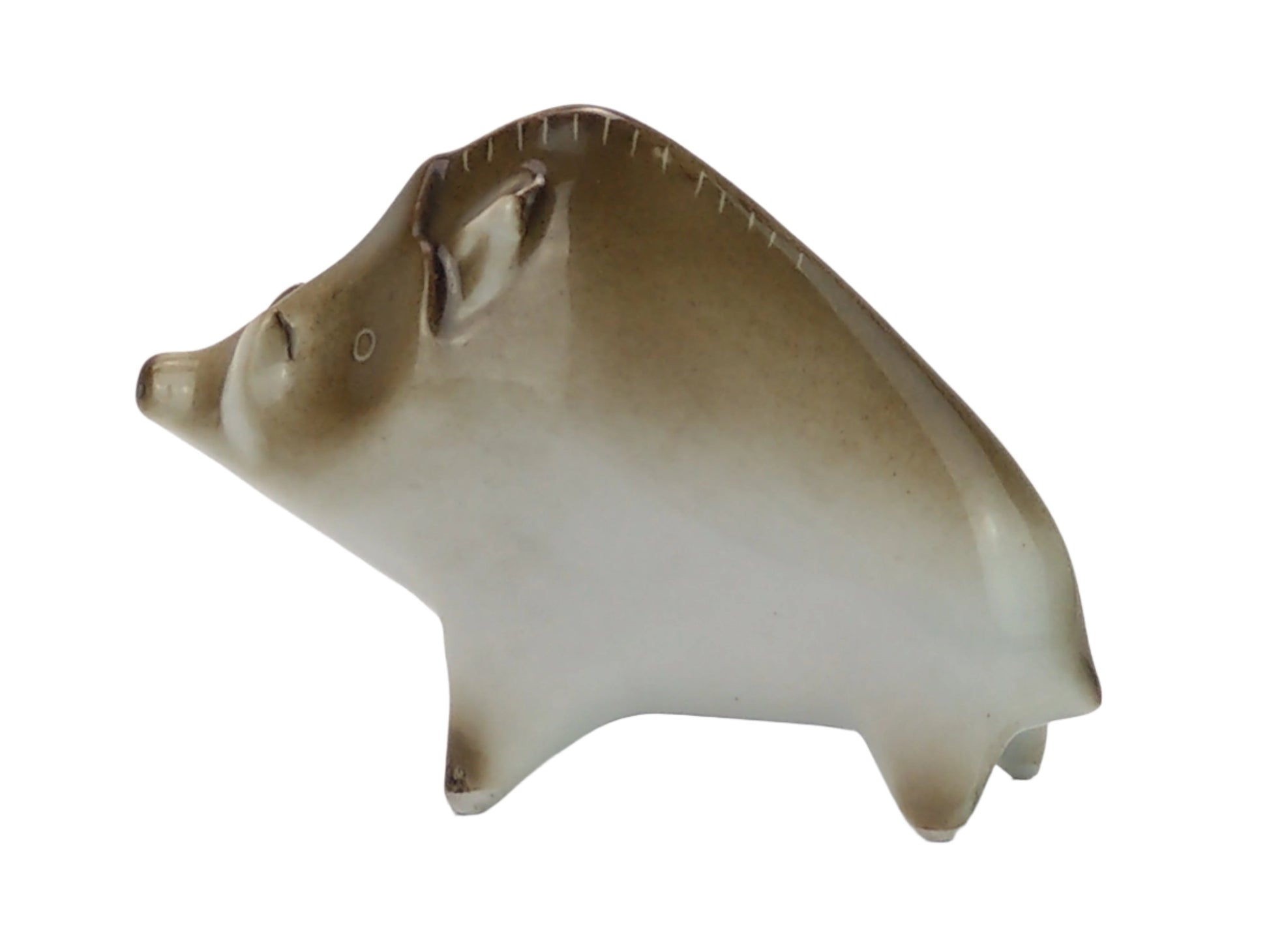 Vintage Zsolnay Porcelain Wild Boar Figurine c.1960
