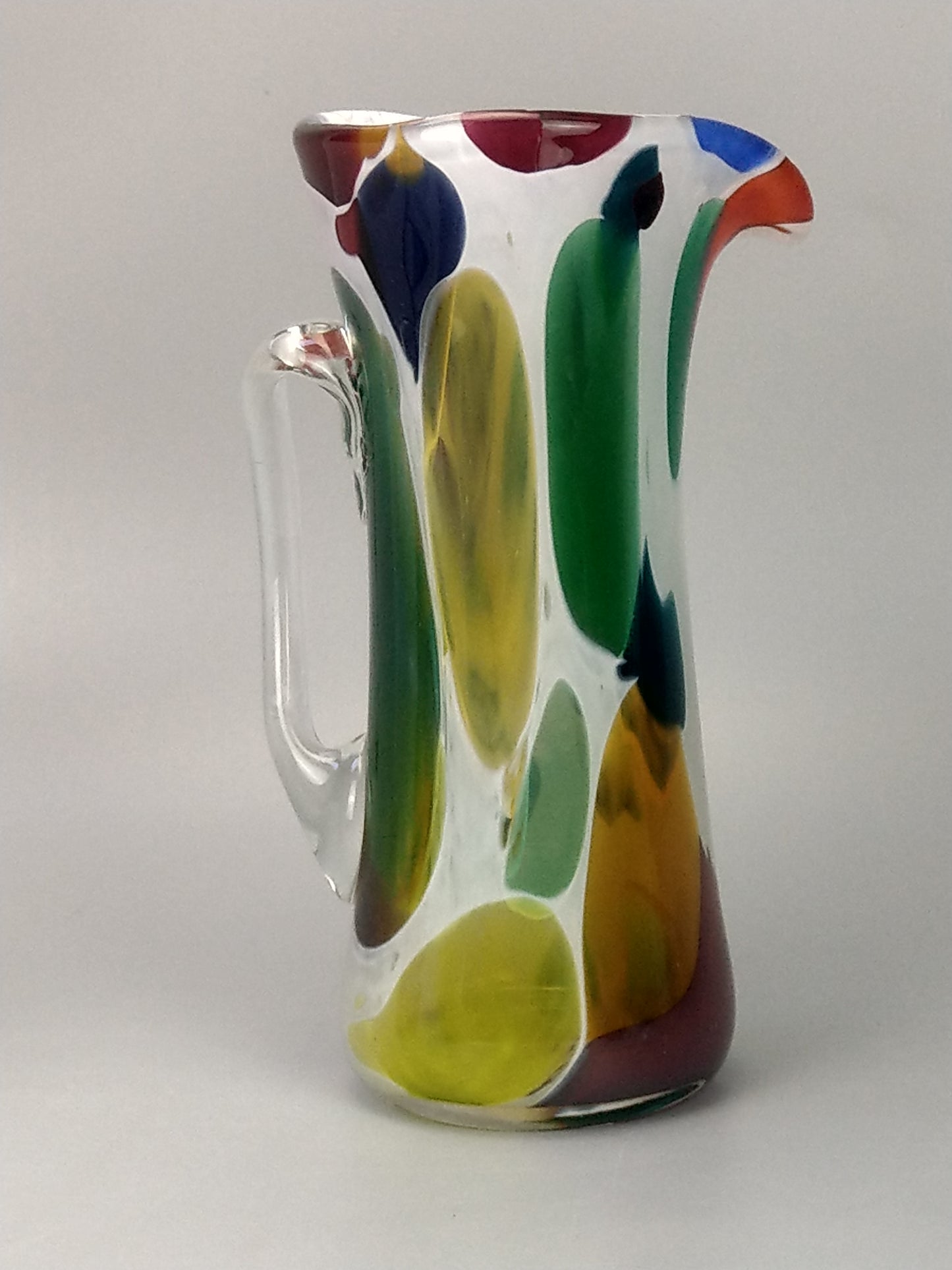 Will Shakspeare art Glass Nougat Colourful Large Jug vase