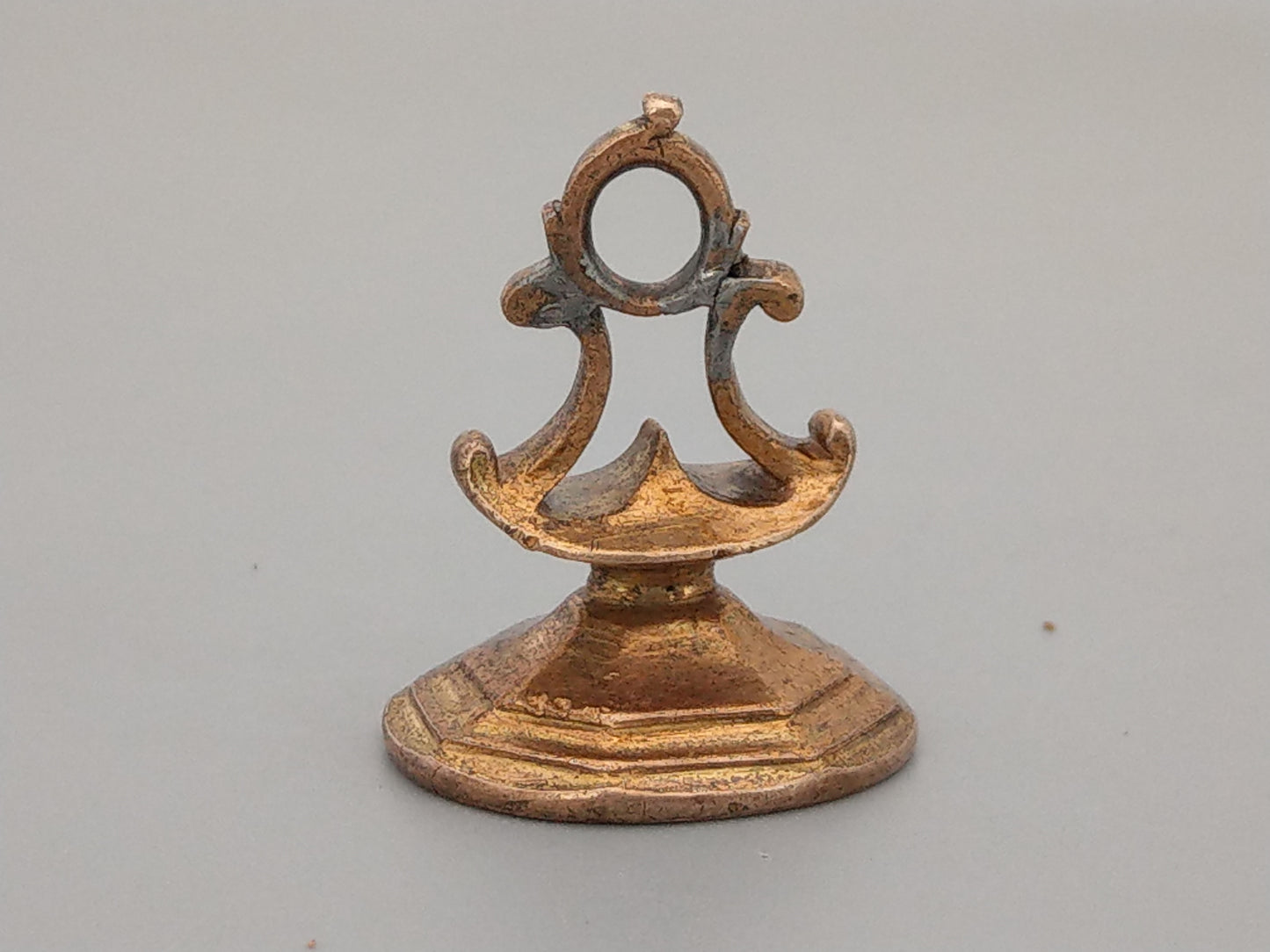 Gilt Fob Seal Pendant, Rogers Family Crest with Shield and Deer, c. 1770