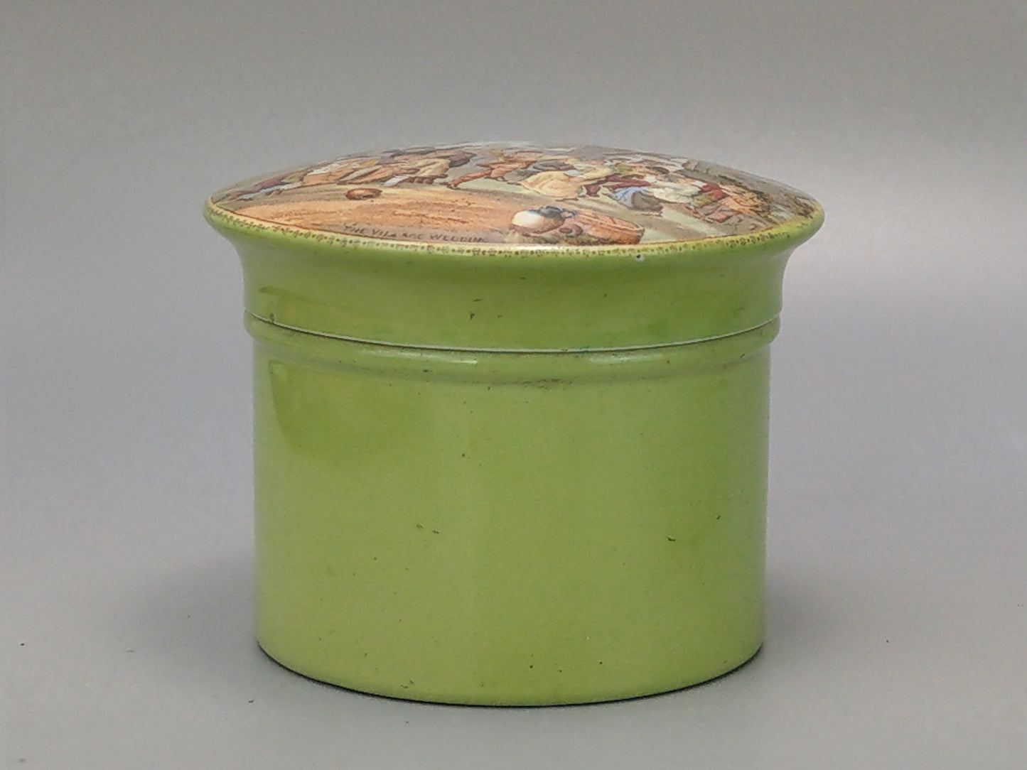 Pratt Ware Green Pot with Lid The Village Wedding