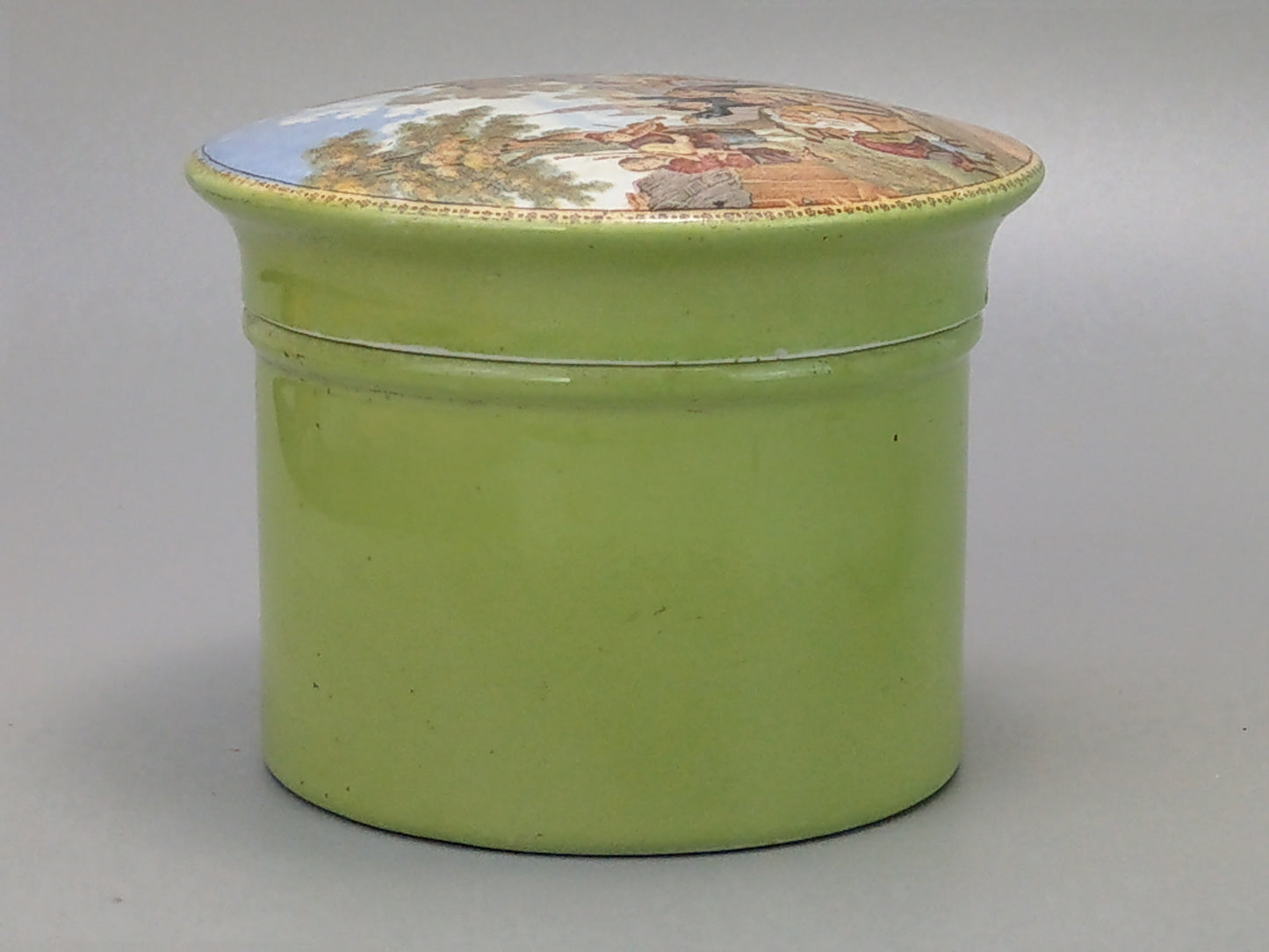 Pratt Ware Green Pot with Lid The Village Wedding