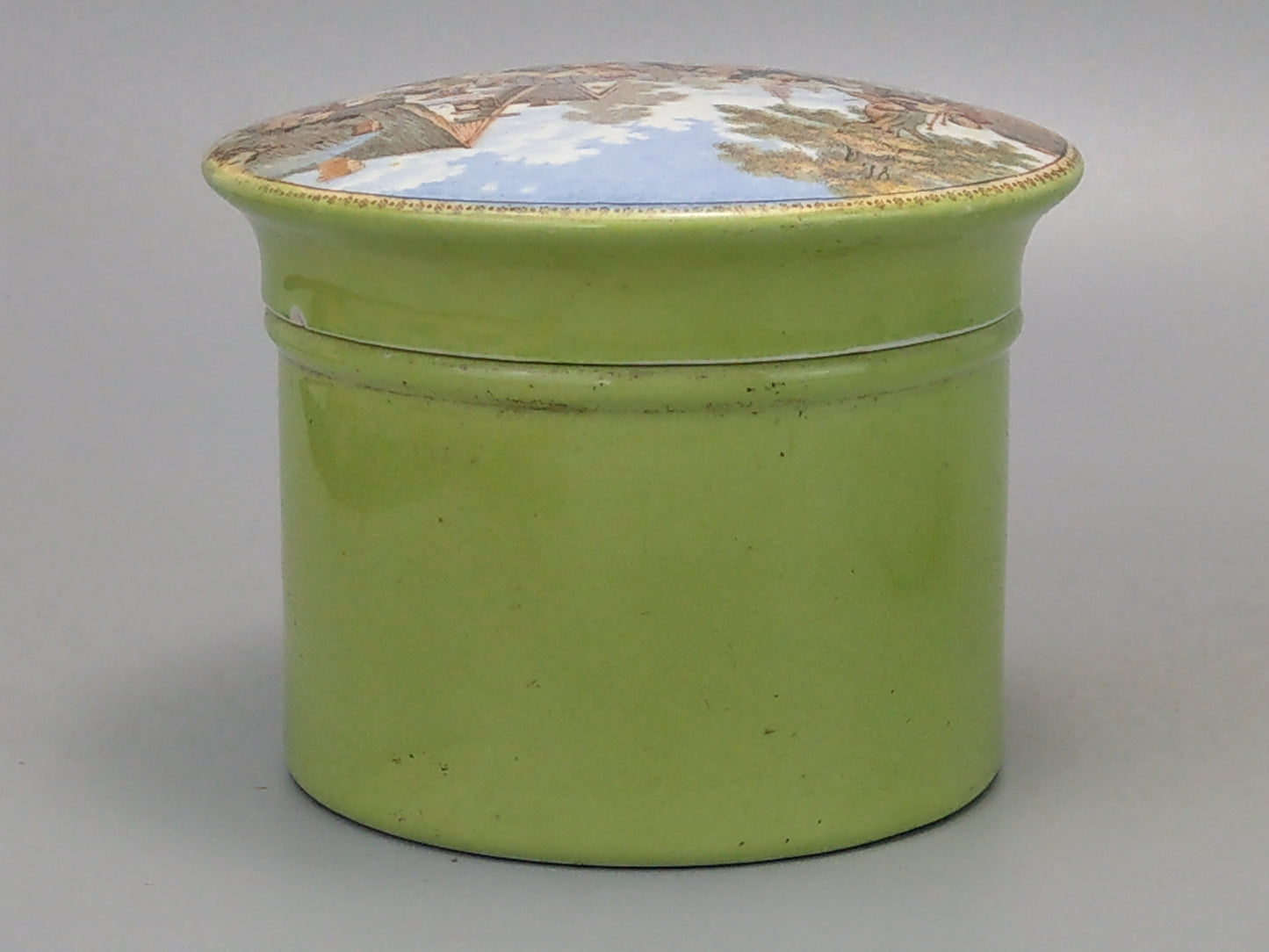 Pratt Ware Green Pot with Lid The Village Wedding