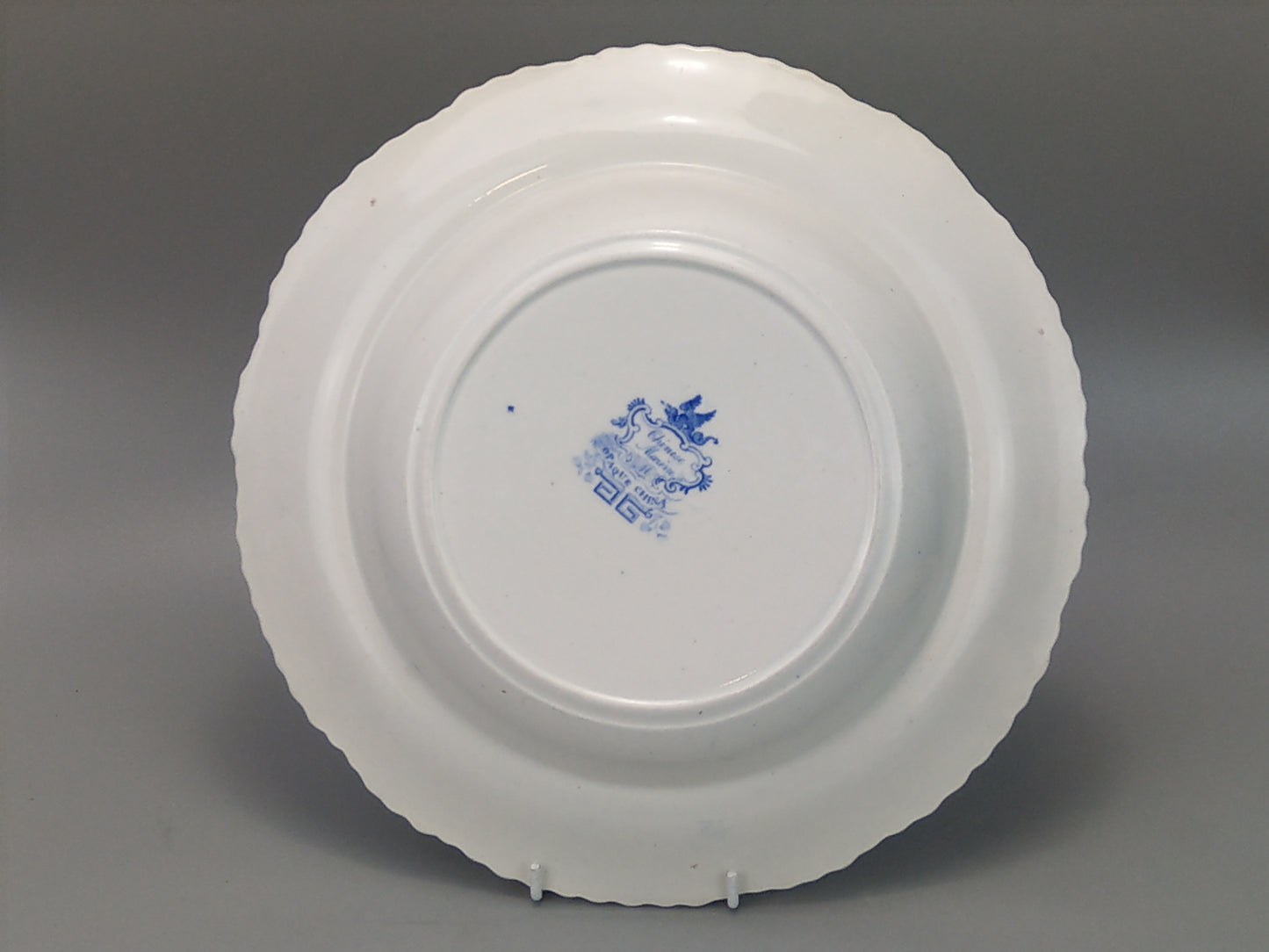 Blue and White Soup Plate Minton Chinese Marine Opaque China c.1830